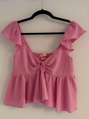 Urban Outfitters Pink Babydoll Blouse
